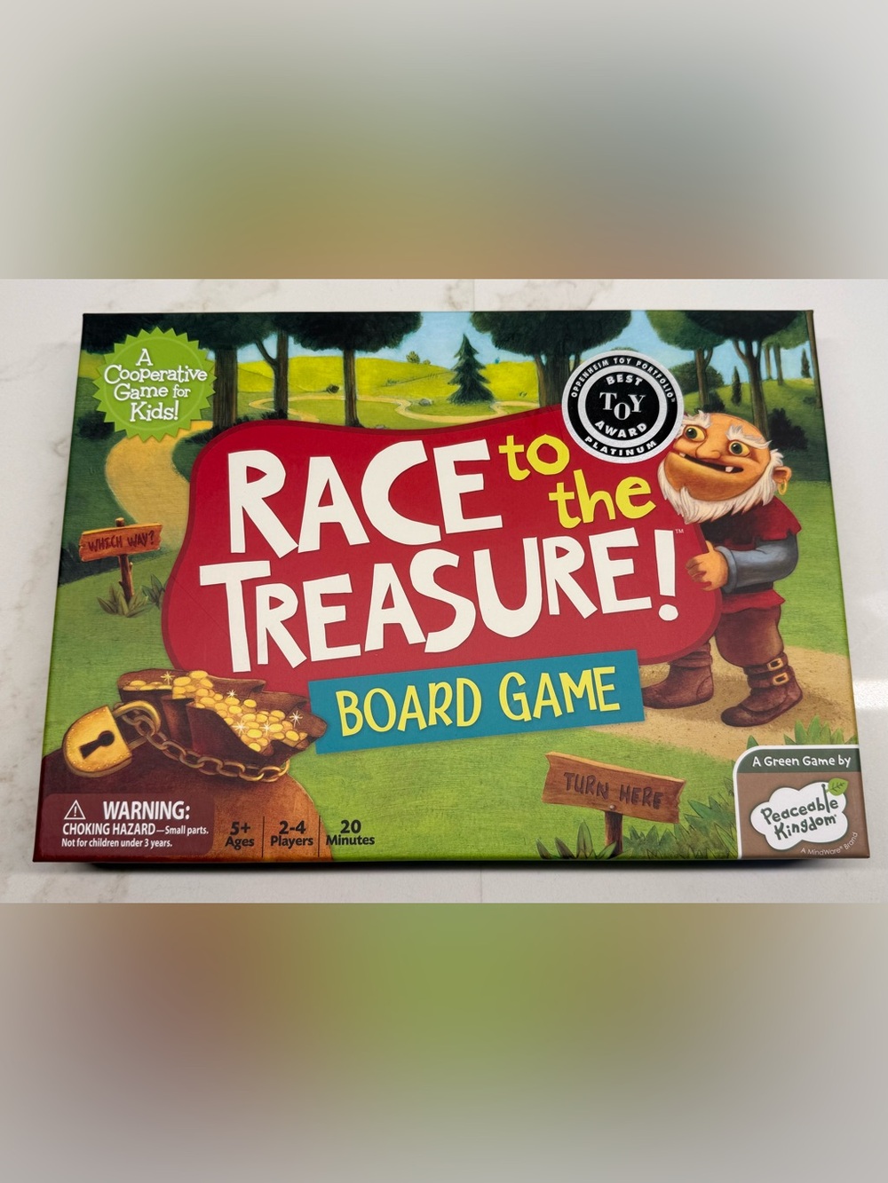 Race to the Treasure! Board Game | Peaceable Kingdom | New Sealed